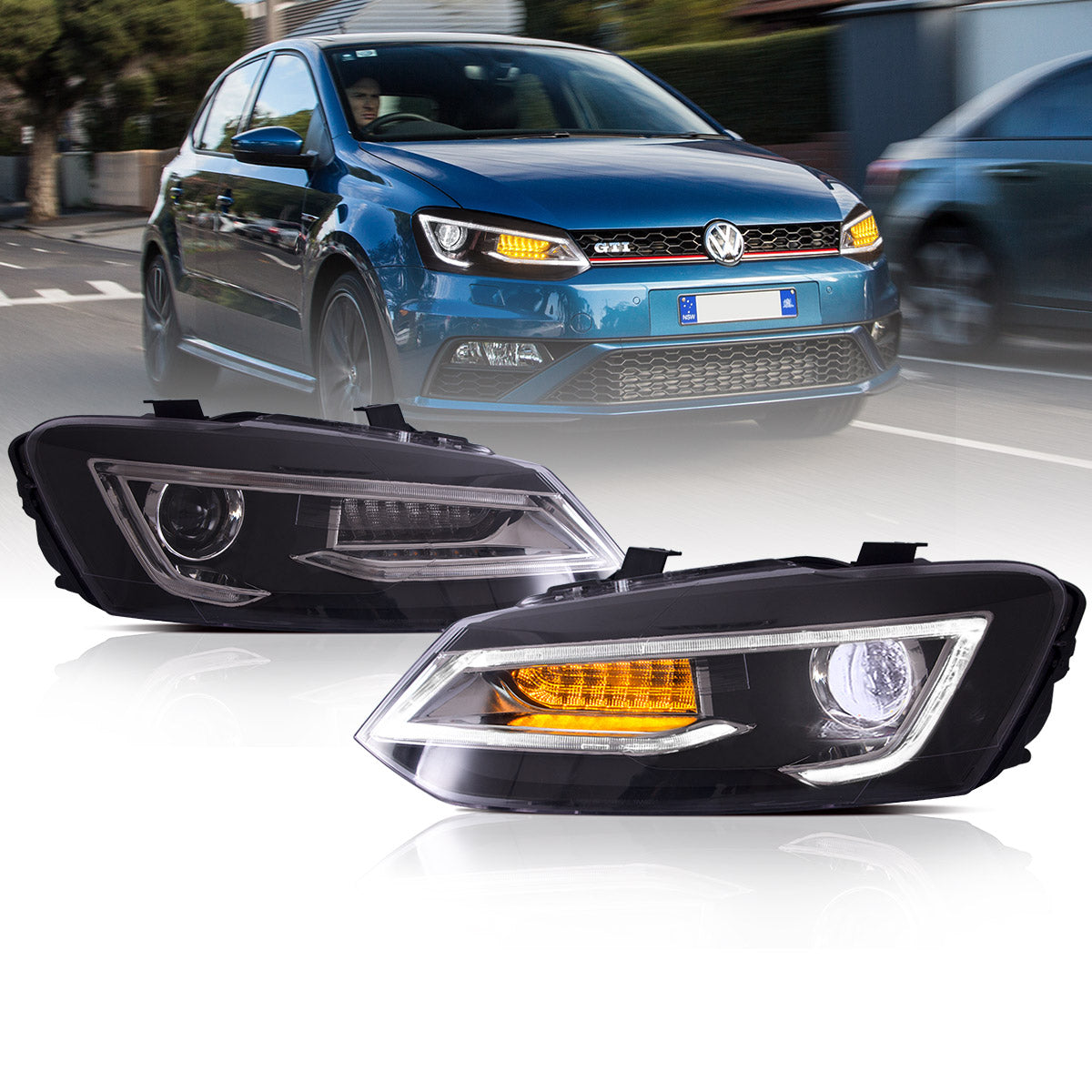 VLAND LED Headlights For 2009-2017 Volkswagen Polo MK5 Australia VLAND™