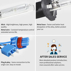 VLAND 2PCs D2H/H7 Xenon Bulbs Conversion HID KIT with Ballast 12V 35W 55W 6000K VLAND™