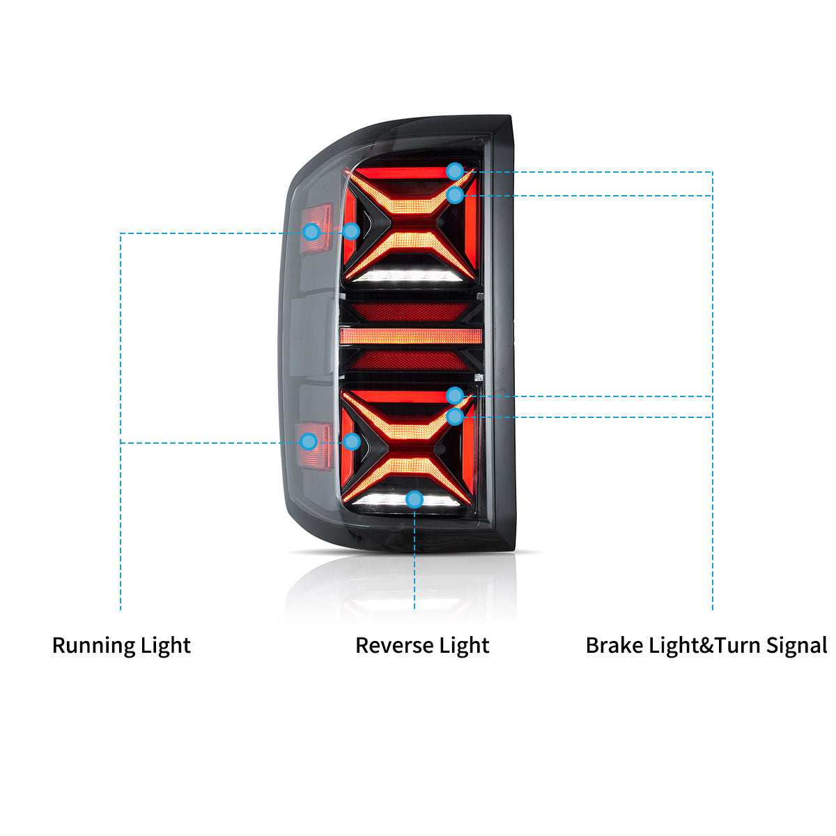 VLAND LED Tail lights For 2014-2018 Chevrolet Silverado 1500 2500HD 3500HD VLAND™