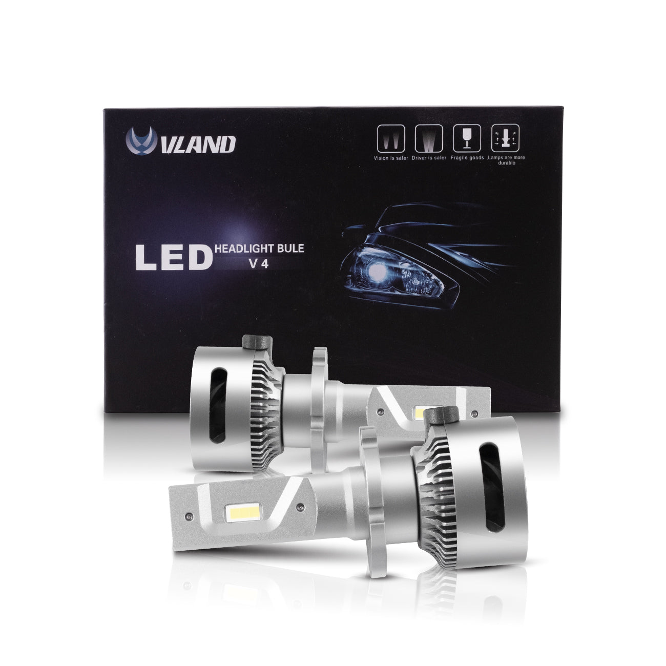 VLAND 2PCs D2S/H7/9005 LED Bulbs 35W 6000K Super Bright VLAND™