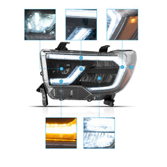 VLAND LED Headlights For 2007-2013 Toyota Tundra & 2008-2020 Sequoia
