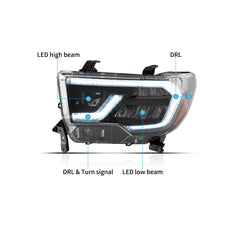 VLAND LED Headlights For 2007-2013 Toyota Tundra & 2008-2020 Sequoia