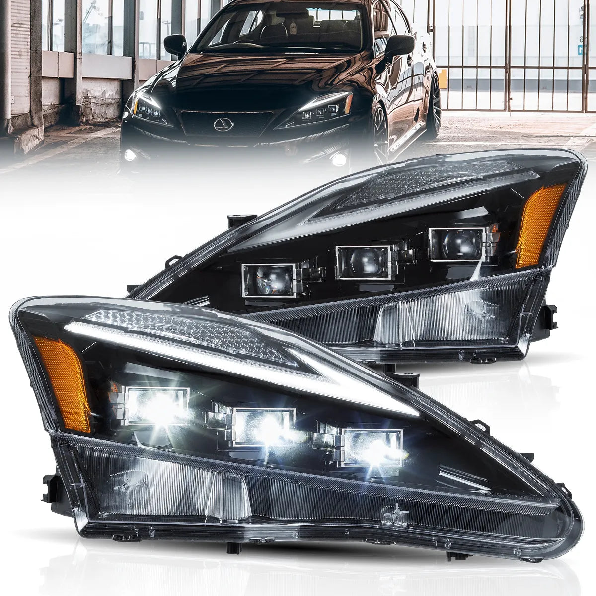 Vland Full LED Headlights For 2006-2013 Lexus IS250, IS350, ISF Australia VLAND™