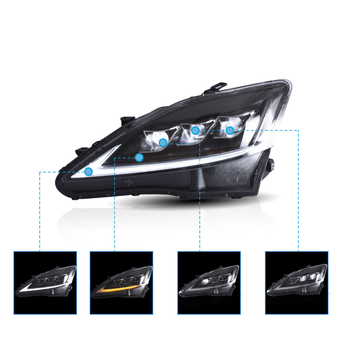 VLAND LED Headlights For 2006-2013 Lexus IS250 350 ISF Australia VLAND™