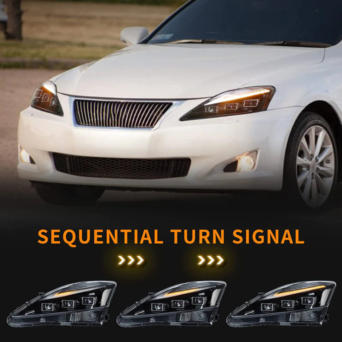 Vland Full LED Headlights For 2006-2013 Lexus IS250, IS350, ISF Australia VLAND™