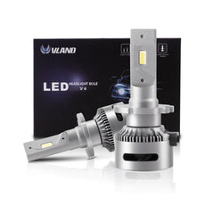 VLAND 2PCs D2S/H7/9005 LED Bulbs 35W 6000K Super Bright