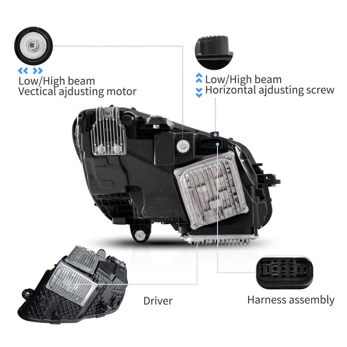 VLAND LED Headlights For 2015-2020 Mercedes Benz C-Class 4th Gen. W205 VLAND™
