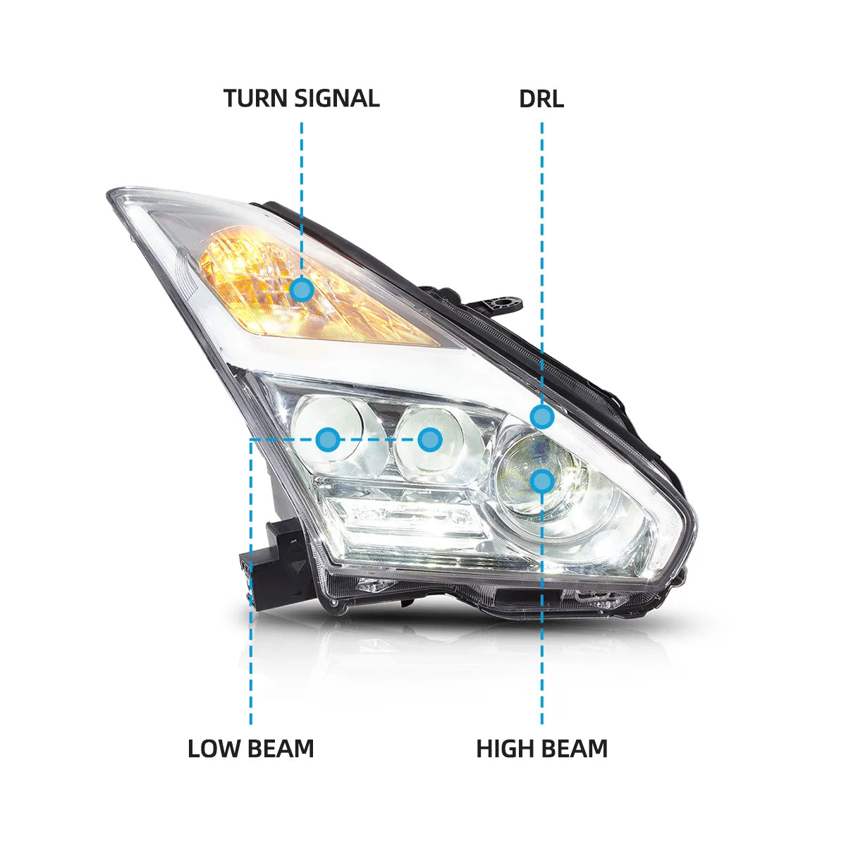 VLAND LED Headlights For 2008-2023 Nissan GTR R35 Australia Vland AU