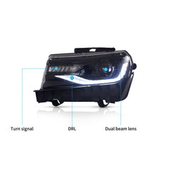 VLAND LED Headlights For 2014 2015 Chevrolet Camaro