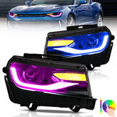VLAND RGB style LED Headlights For Chevrolet  Camaro 2014 2015