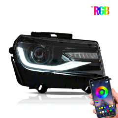 VLAND RGB style LED Headlights For Chevrolet Camaro 2014 2015