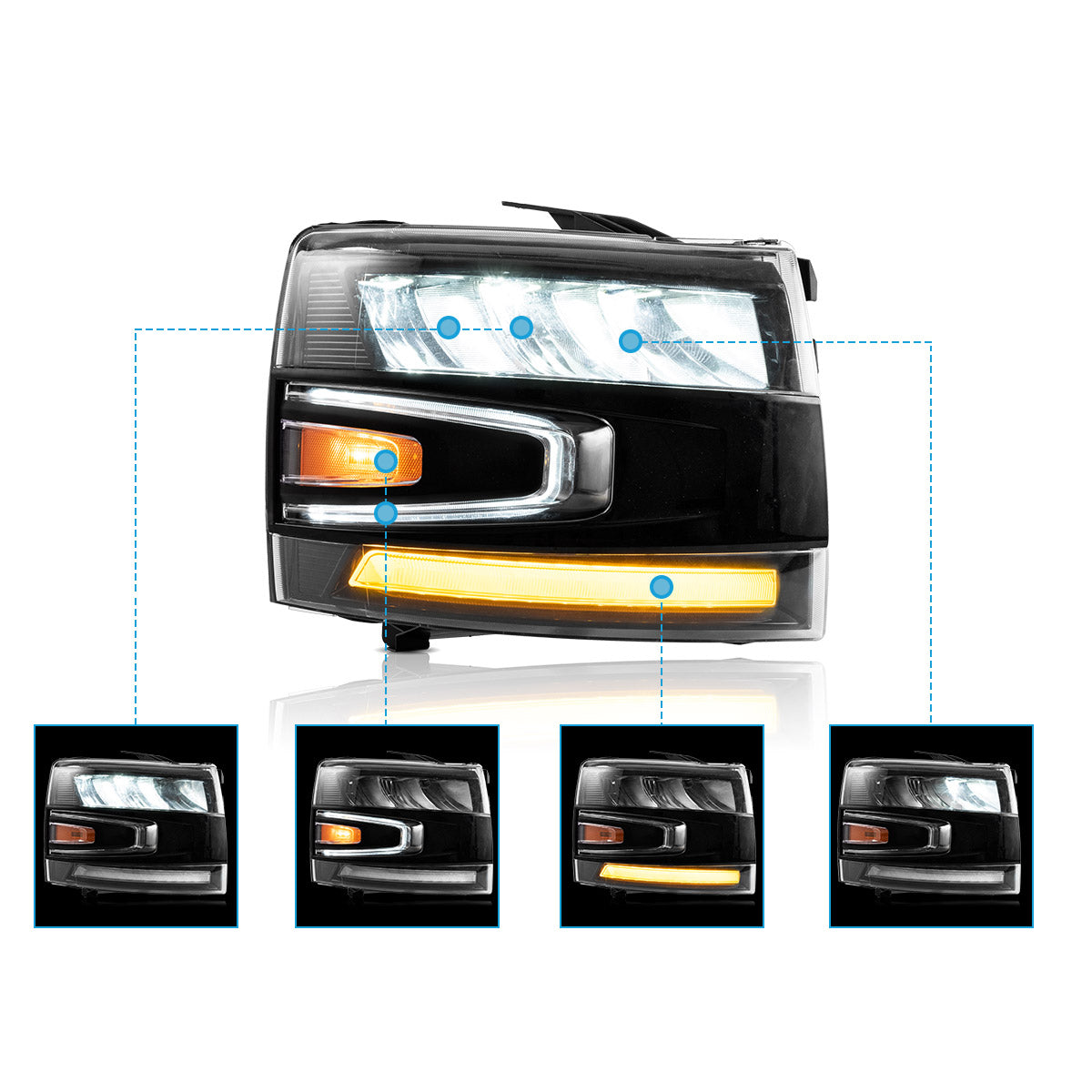 VLAND LED Headlights 2007-2013 Chevrolet Silverado 1500 2500HD 3500HD VLAND™