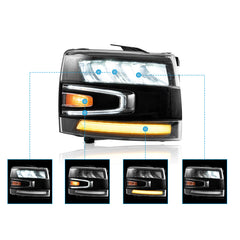 VLAND LED Headlights 2007-2013 Chevrolet Silverado 1500 2500HD 3500HD