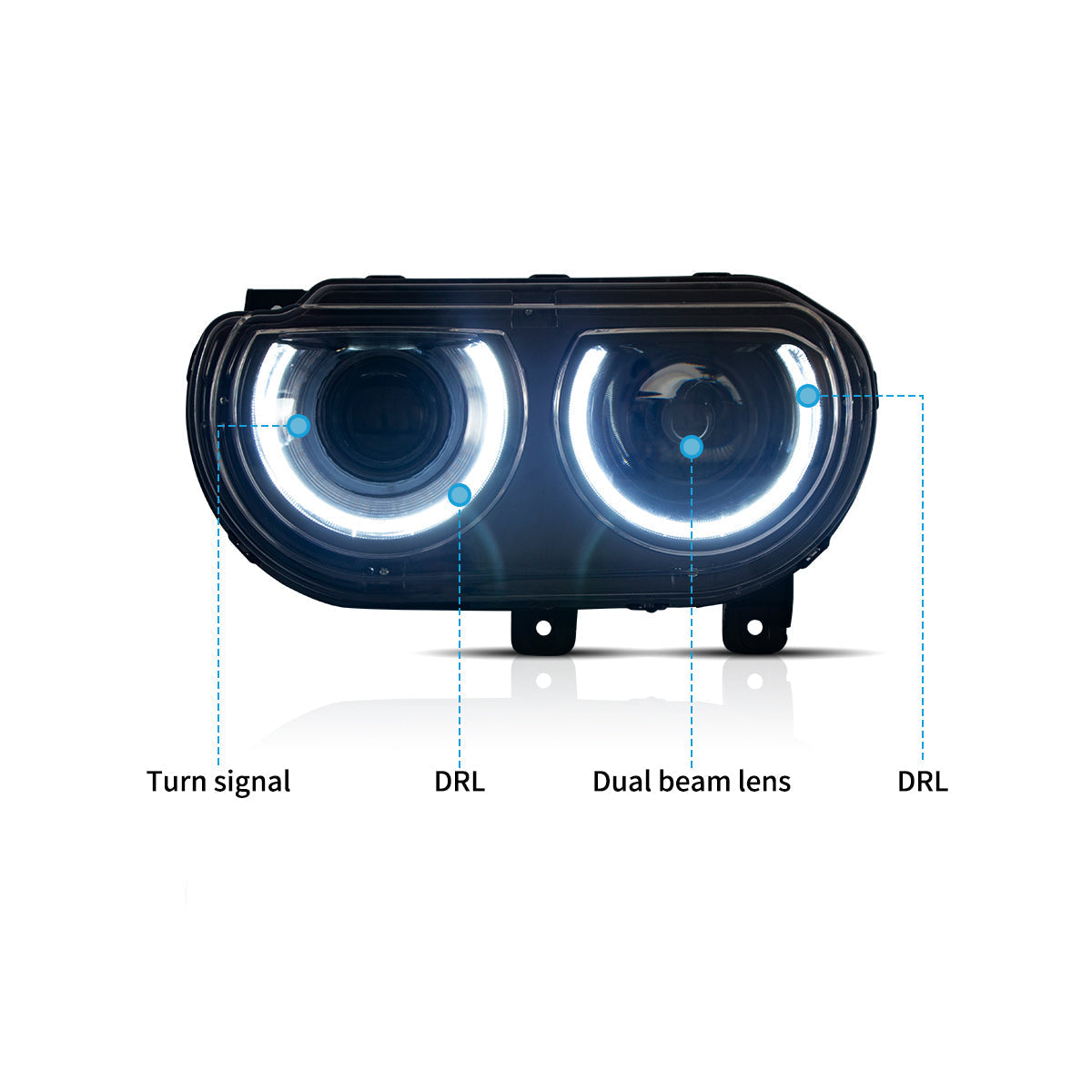 VLAND LED Headlights For Dodge Challenger 2008-2014 VLAND™