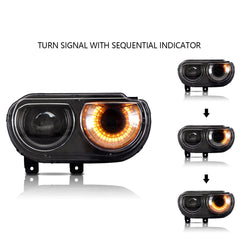 VLAND LED Headlights RGB Style for Dodge Challenger 2008-2014 VLAND™
