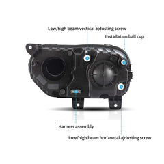 VLAND RGB DRL LED Headlights For Dodge Challenger 2015-2024