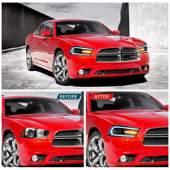 VLAND LED Headlights For Dodge Charger 2011-2014 RGB Style VLAND™