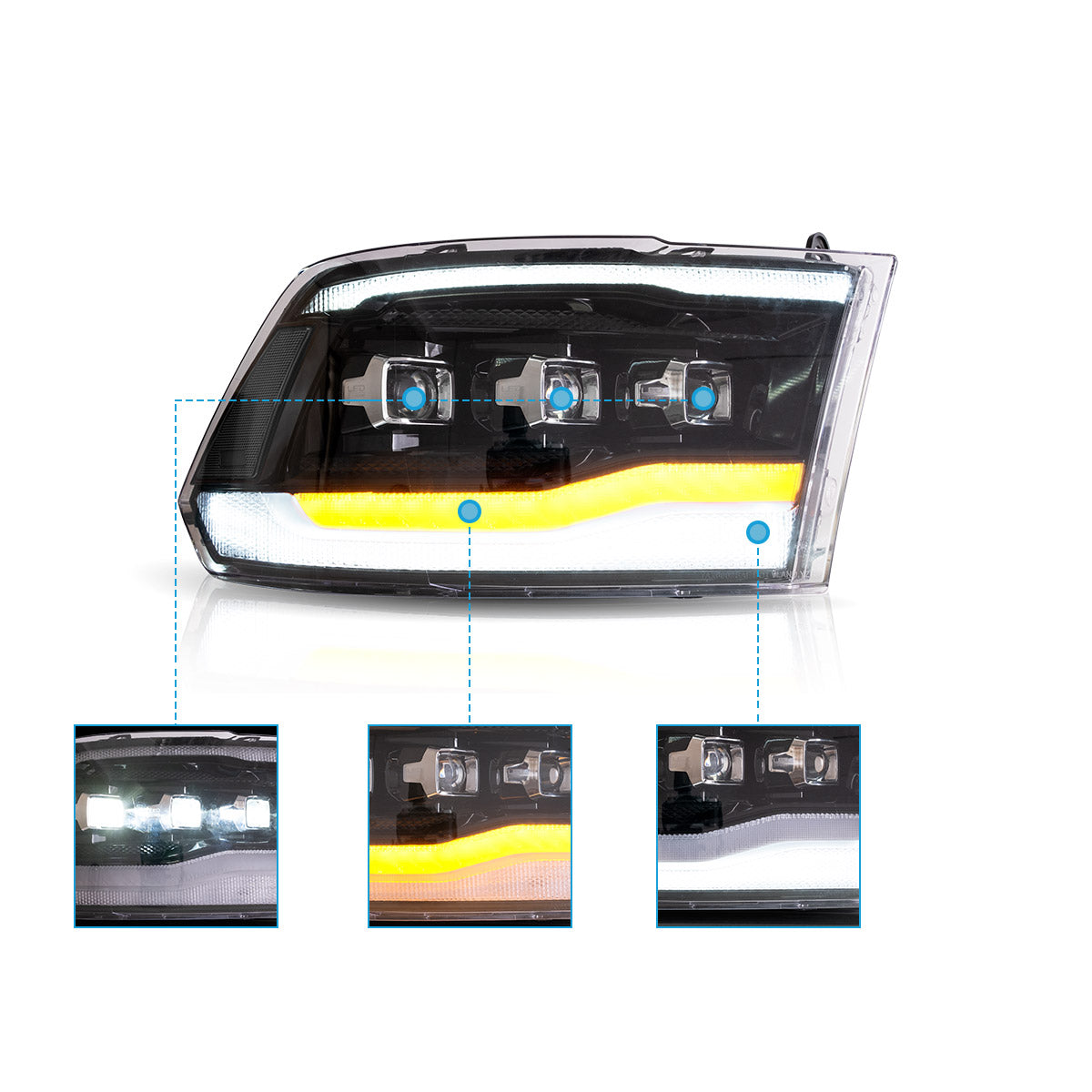 VLAND LED Headlights For 2009-2018 Dodge RAM 1500 2500 3500 VLAND™