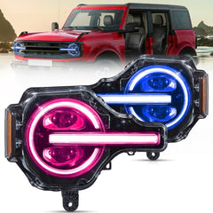 VLAND RGB LED Projector Headlights For 2021-2024 Ford Bronco