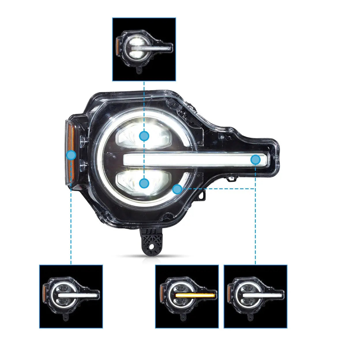 VLAND RGB LED Projector Headlights For 2021-2024 Ford Bronco VLAND™