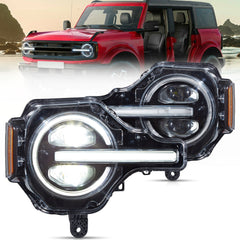 VLAND RGB LED Projector Headlights For 2021-2024 Ford Bronco