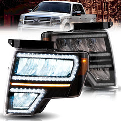 VLAND LED Reflection Bowl Headlights For 2009-2014 Ford F150
