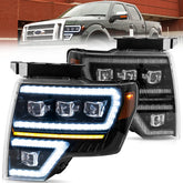 VLAND LED Matrix Projector Headlights For Ford F150 2009-2014