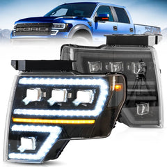 VLAND LED Matrix Projector Headlights For Ford F150 2009-2014