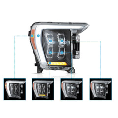 VLAND Full LED Matrix Headlights For 2021-2024 Ford F150