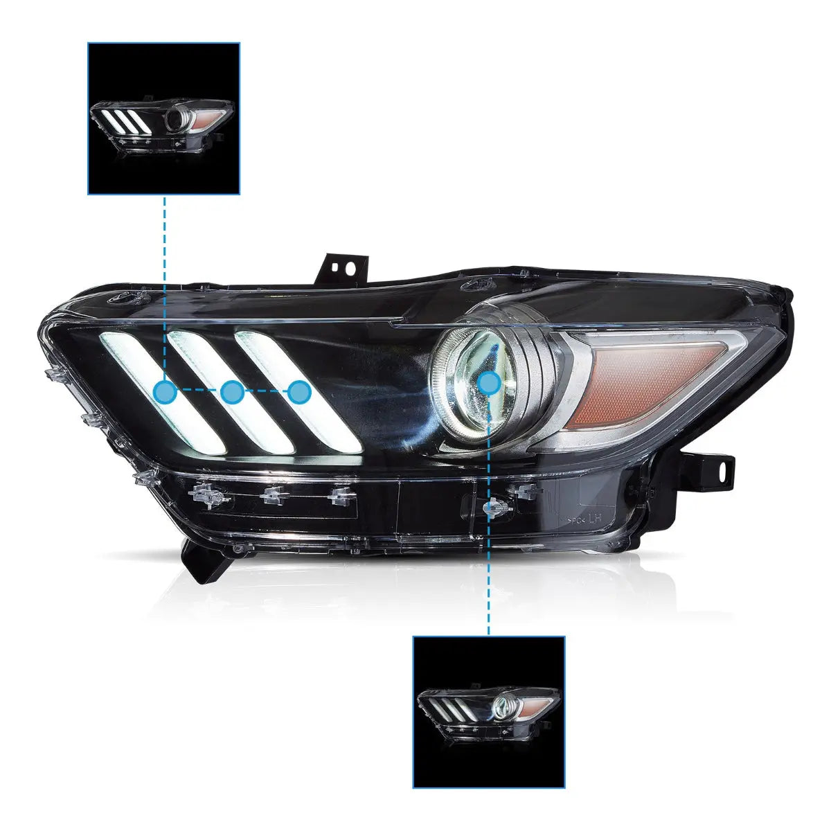 VLAND Headlights For 2015 2016 2017 Ford Mustang (S550) VLAND™