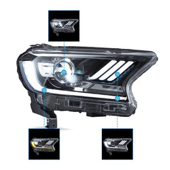 VLAND LED Headlights For 2016-2022 Ford Ranger PX2 Australia Vland-AU