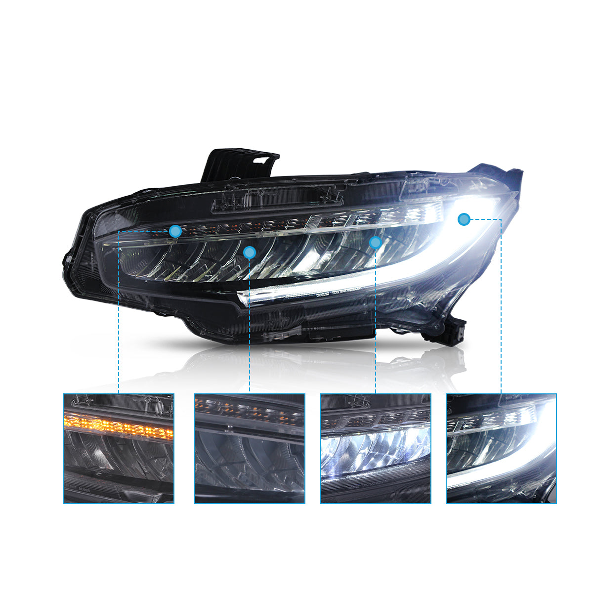 VLAND LED Headlights For 2016-2021 Honda Civic Australia VLAND™