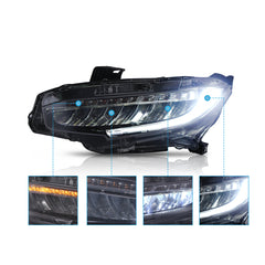 VLAND LED Headlights For 2016-2021 Honda Civic Australia