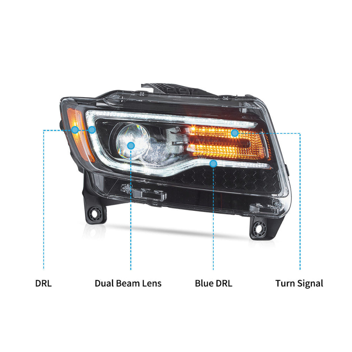VLAND LED Headlights For 2011-2013 Jeep Grand Cherokee (WK2) Australia VLAND™