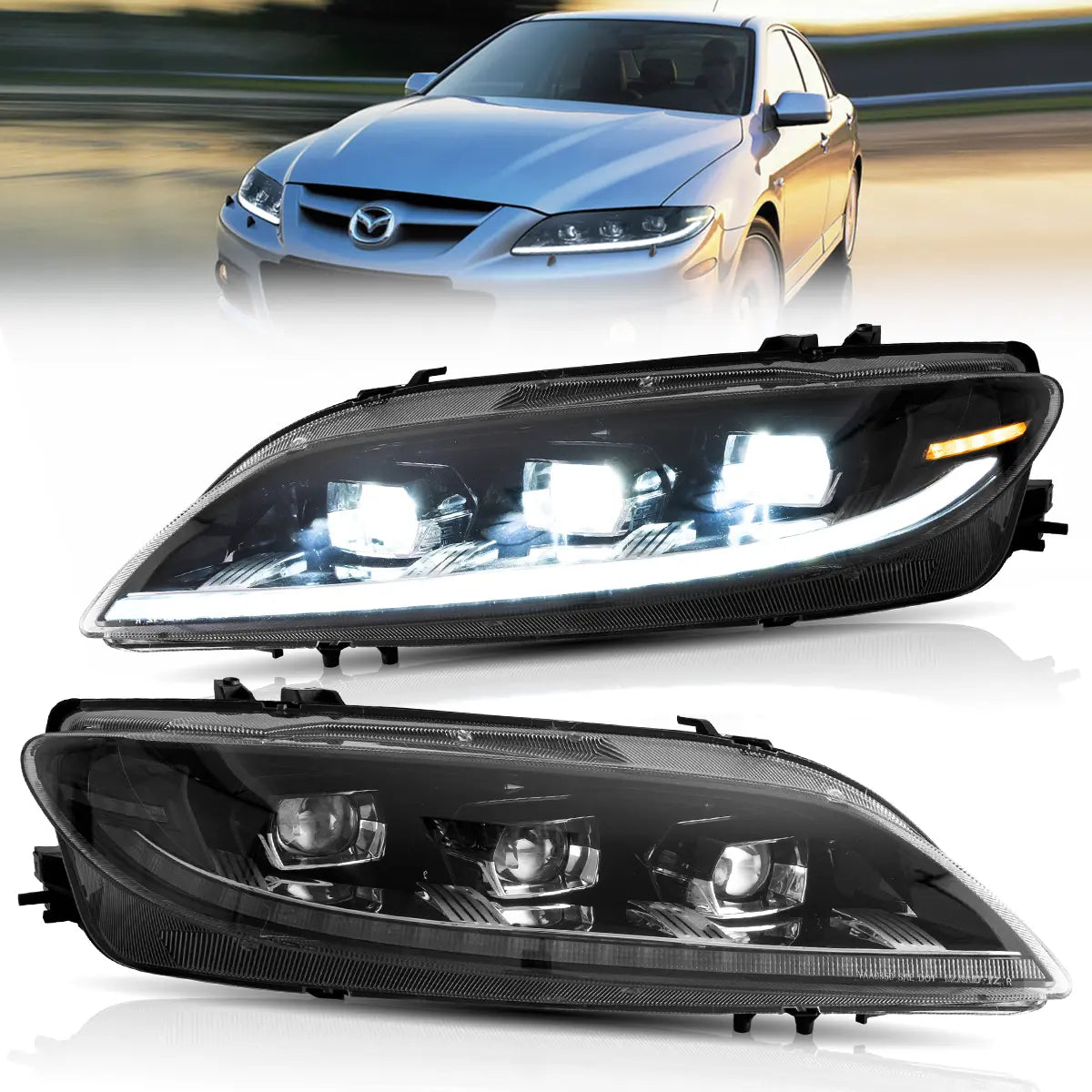 VLAND Full LED Headlights For 2002-2008 Mazda 6 VLAND™