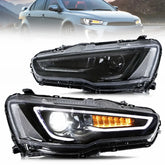 VLAND LED Headlights Audi Style For 2008-2017 Mitsubishi Lancer & EVO X Australia