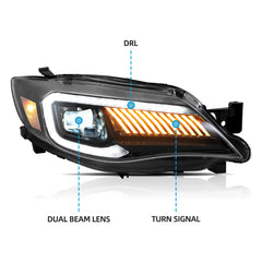 VLAND Australia LED Headlights For 2008-2014 Subaru Impreza WRX