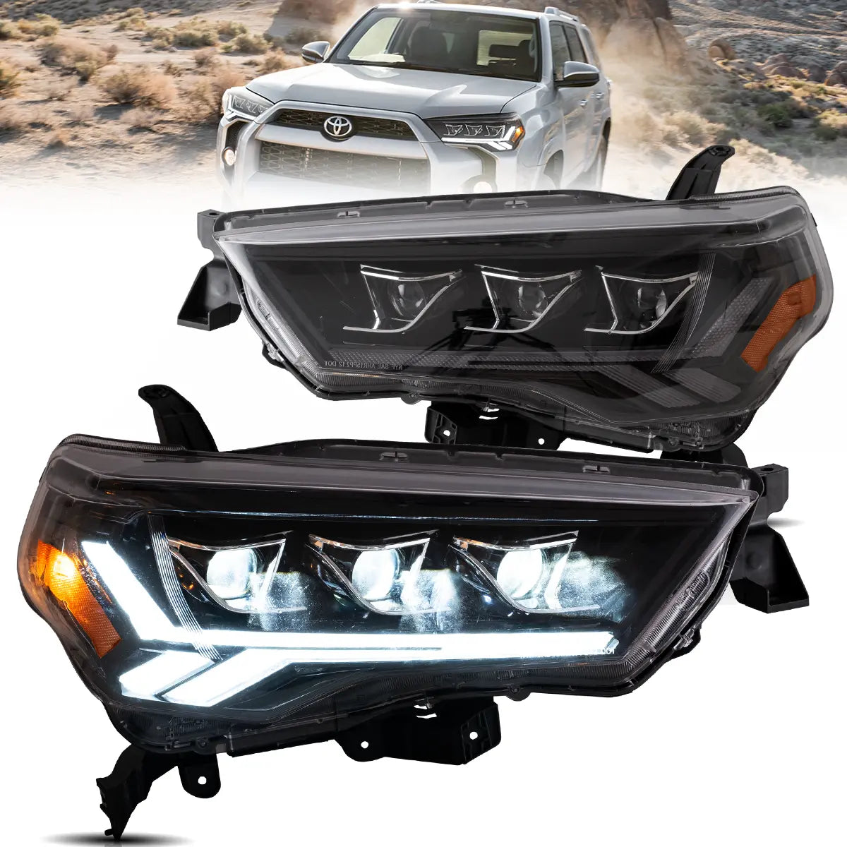 VLAND LED Projector Headlights for 2014-2024 Toyota 4Runner VLAND™