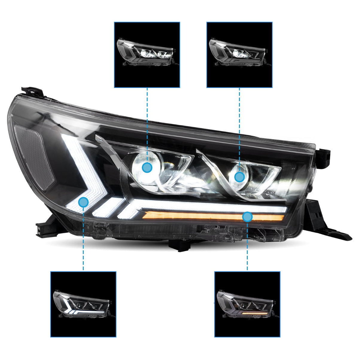 VLAND LED Headlights For 2015-2020 Toyota Hilux N80 Australia Vland-AU