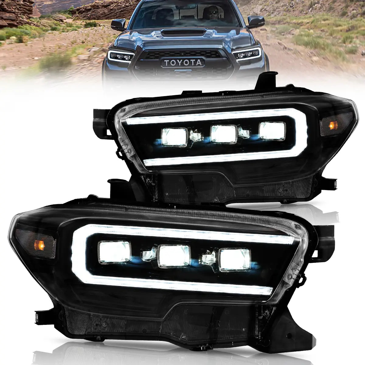 VLAND LED Matrix Projector Headlights For 2016-2023 Toyota Tacoma VLAND™