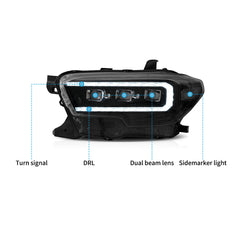 VLAND LED Matrix Projector Headlights For 2016-2023 Toyota Tacoma VLAND™