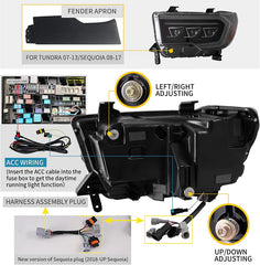 VLAND LED Matrix Headlights For 2007-2013 Toyota Tundra and 2008-2020 Toyota Sequoia VLAND™