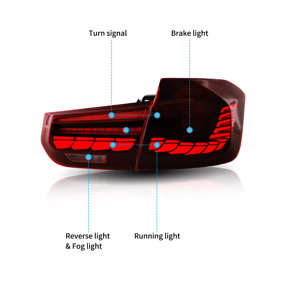 VLAND OLED Tail Lights For 2012-2019 BMW 3-Series F30 F35 F80 Australia VLAND™