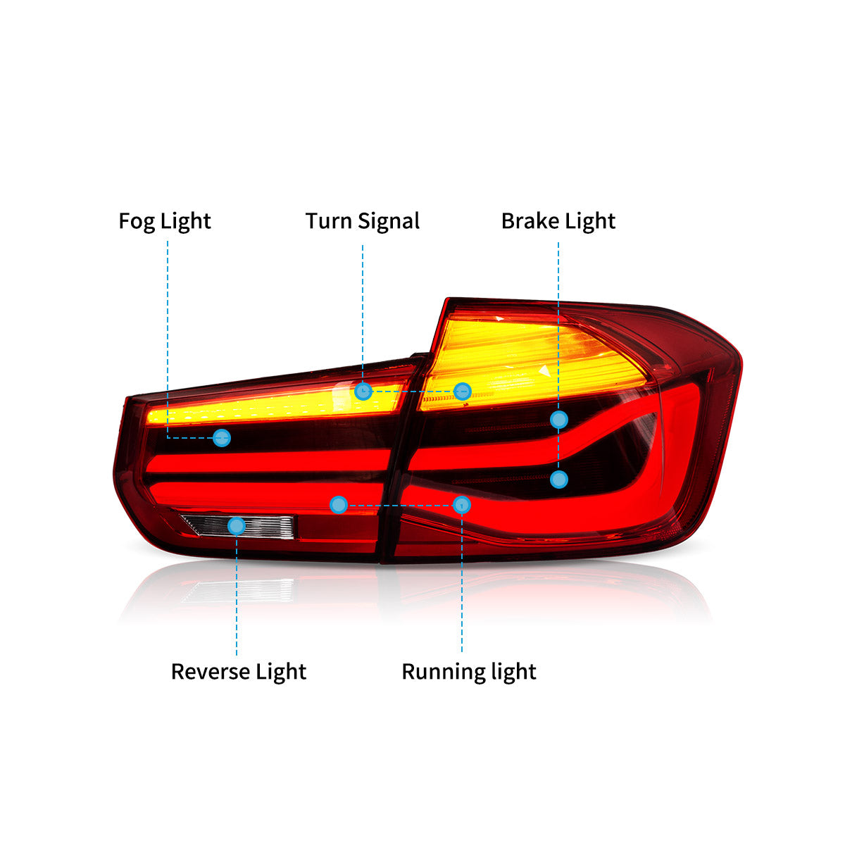 VLAND LED Tail Lights For 2012-2019 BMW 3 Series F30 F80 F35 Australia VLAND™