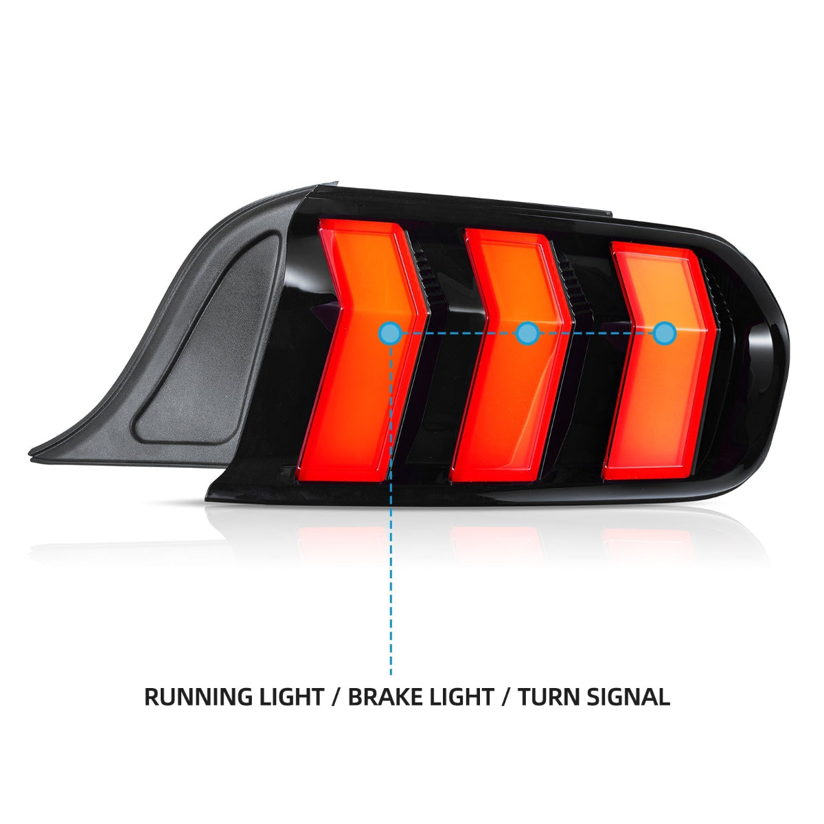 VLAND LED Taillights For 2015-2023 Ford Mustang S550 with 5 Modes turn signal Australia VLAND™