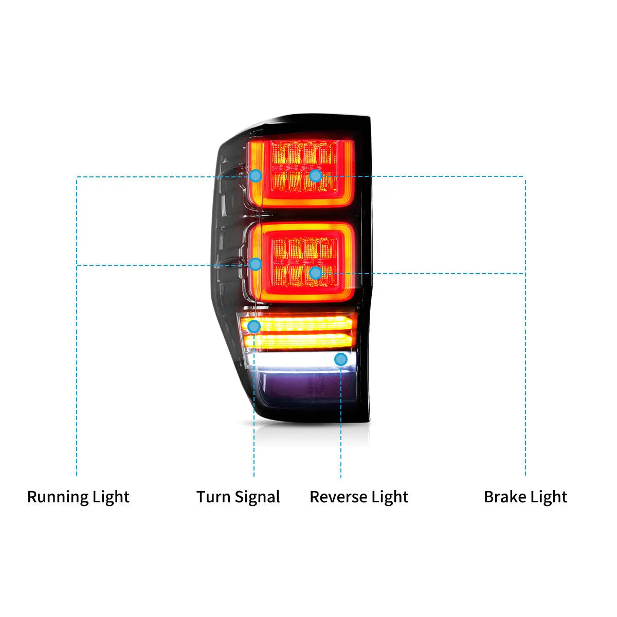 VLAND LED Tail Lights For 2012-2022 Ford Ranger T6 Australia VLAND™
