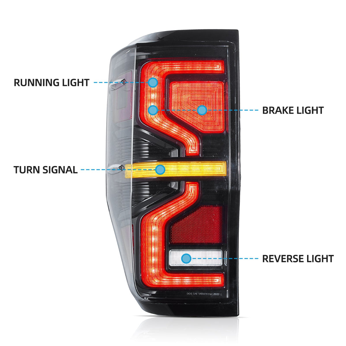 VLAND LED Taillights For 2012-2022 Ford Ranger T6 Australia Vland-AU