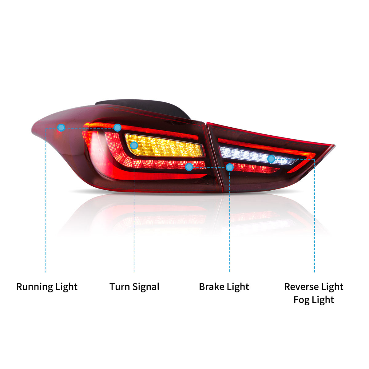 VLAND LED Tail Lights for 2011-2015 Hyundai Elantra Australia VLAND™