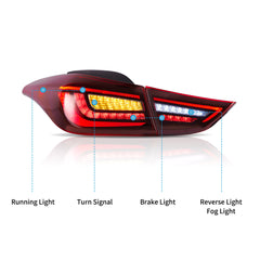 VLAND LED Tail Lights for 2011-2015 Hyundai Elantra Australia
