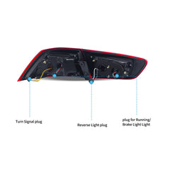 Clearance-2008-2017 Mitsubushi Lancer / EVO X Taillights Red Clear with start-up animation Australia